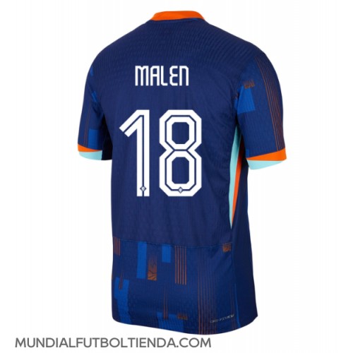 Camiseta Países Bajos Donyell Malen #18 Segunda Equipación Replica Eurocopa 2024 mangas cortas